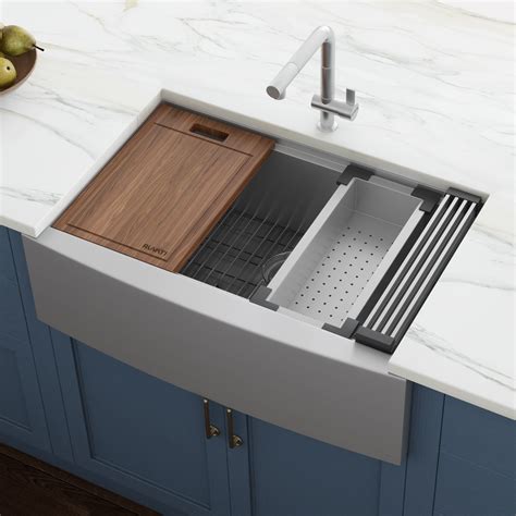 stainless steel cabinets for apron sinks|lowe's stainless steel farmhouse sink.